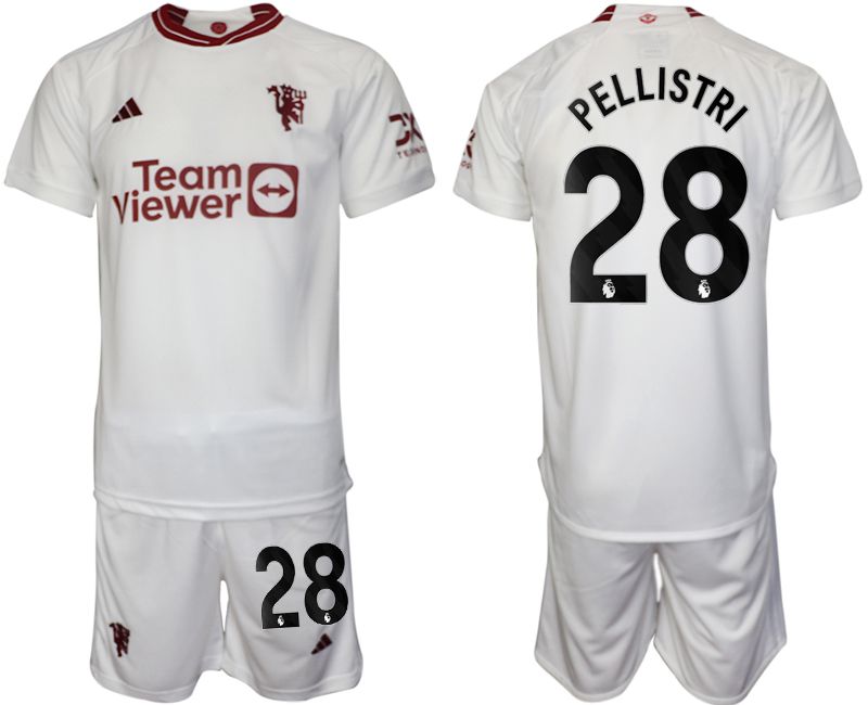 Men 2023-2024 Club Manchester United away white #28 Soccer Jersey->->Soccer Club Jersey